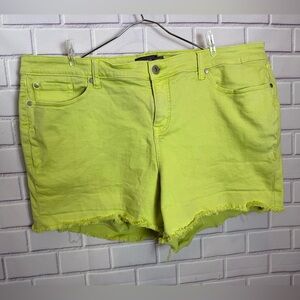 Torrid Women's Neon Yellow Cutoff Shorts - plus Size 22